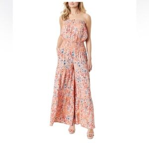 Jessica Simpson Women's Devyn Strapless Smocked Jumpsuit